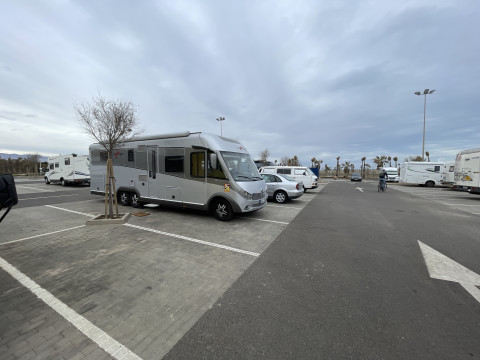 unser Parkplatz in Almeria#